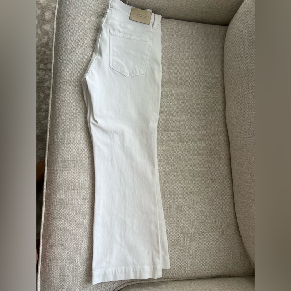Lucky Brand White Cropped Jeans